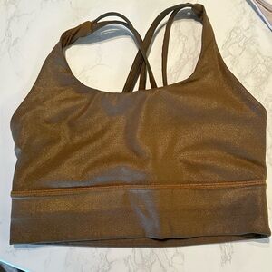 Lululemon Limited Edition Women's Shimmer Gold / Brown Sports Bra